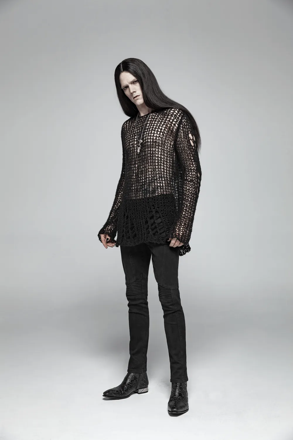 Stylish Knit Mesh Pullover - Trendy and Breathable