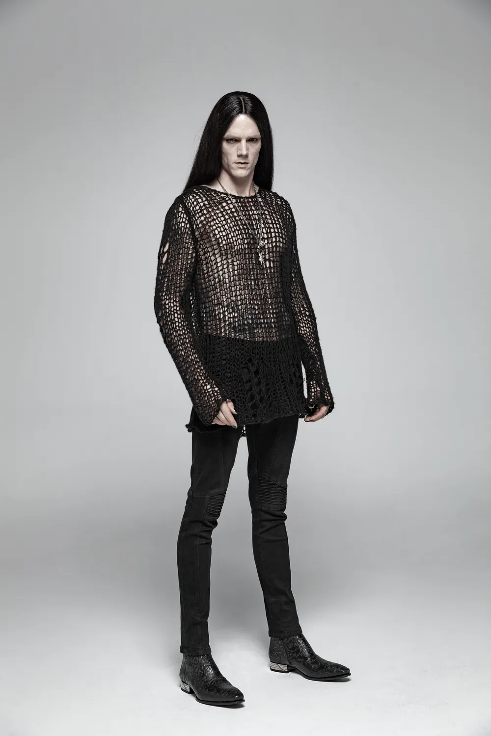 Stylish Knit Mesh Pullover - Trendy and Breathable