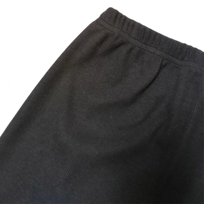 Summer Women Black Skirts Sexy Chic Pencil Skirts Slim Fit Faldas Rib Knit Long Hip Split Waist Skirt