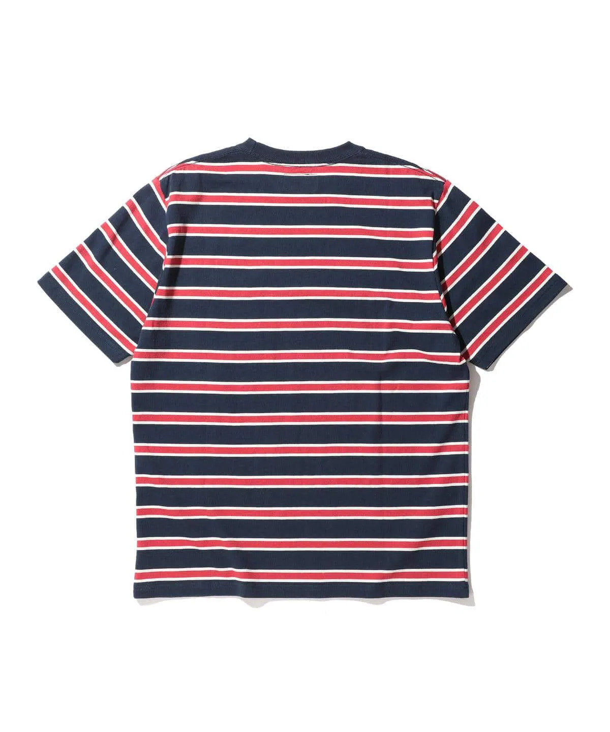 Tricolor Striped Pocket T-shirt