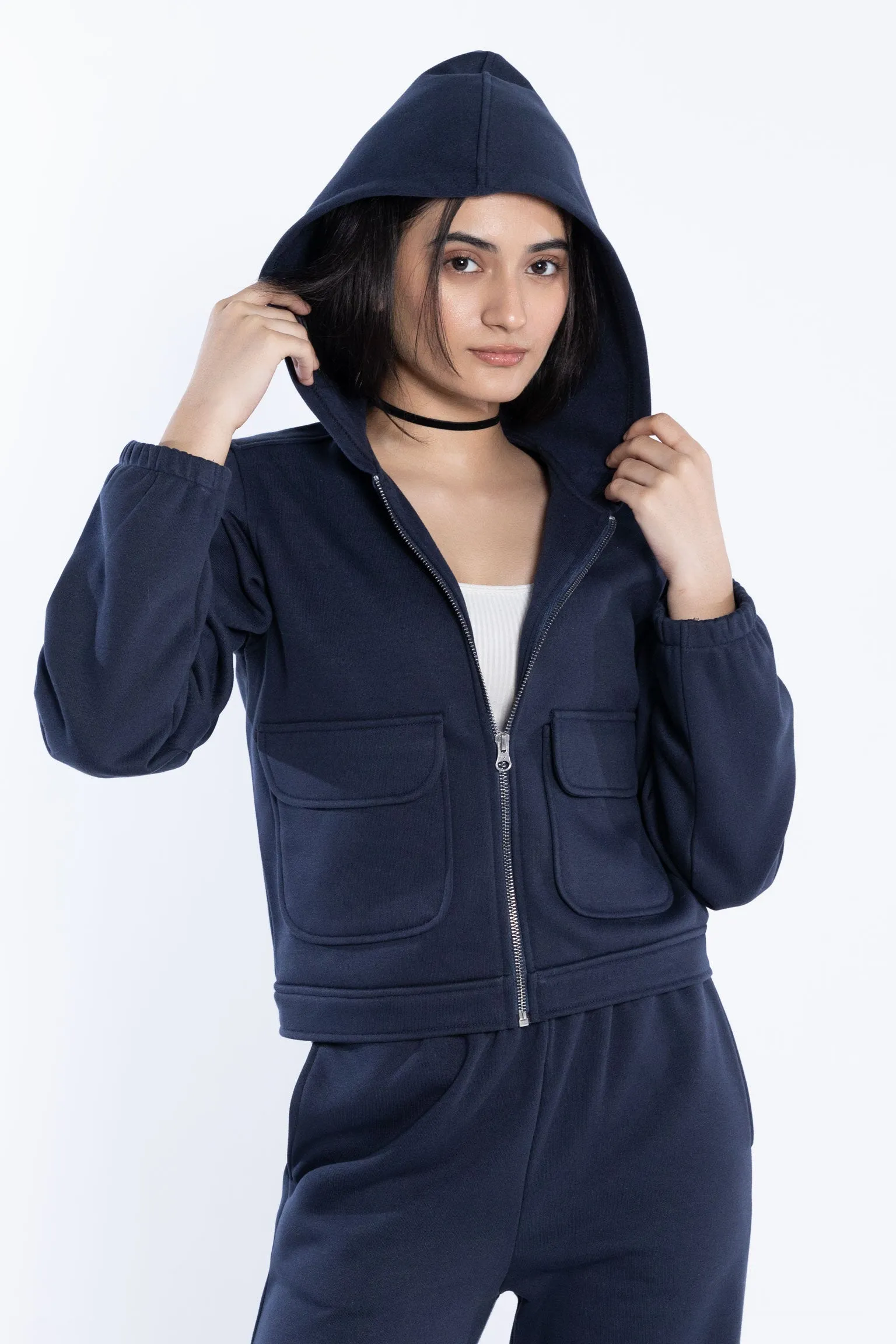 Twin pocket zip hoodie