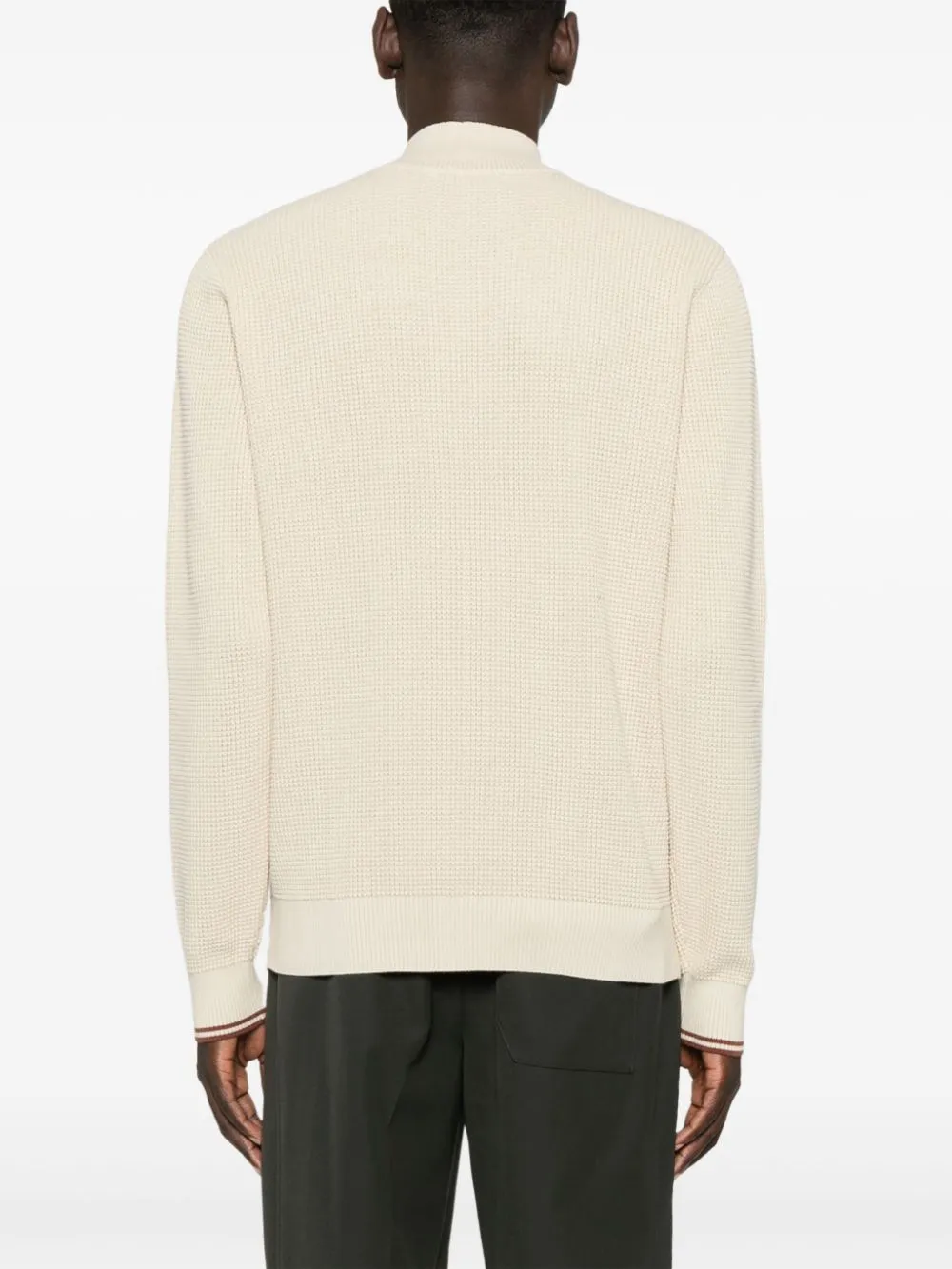 waffle-knit sweater
