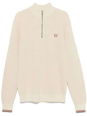 waffle-knit sweater