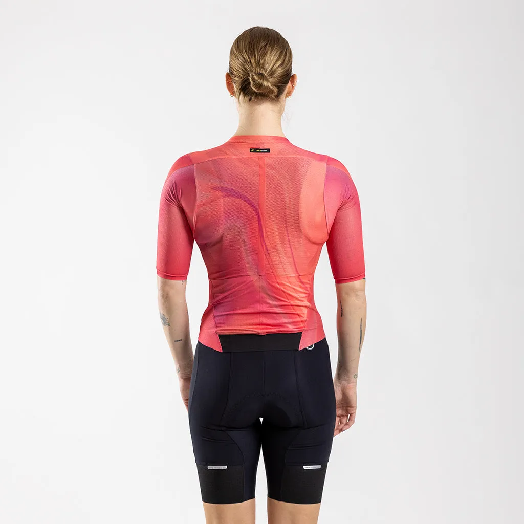 Women's Aeolis Zipperless Pro Fit Jersey (Coral Swirl)