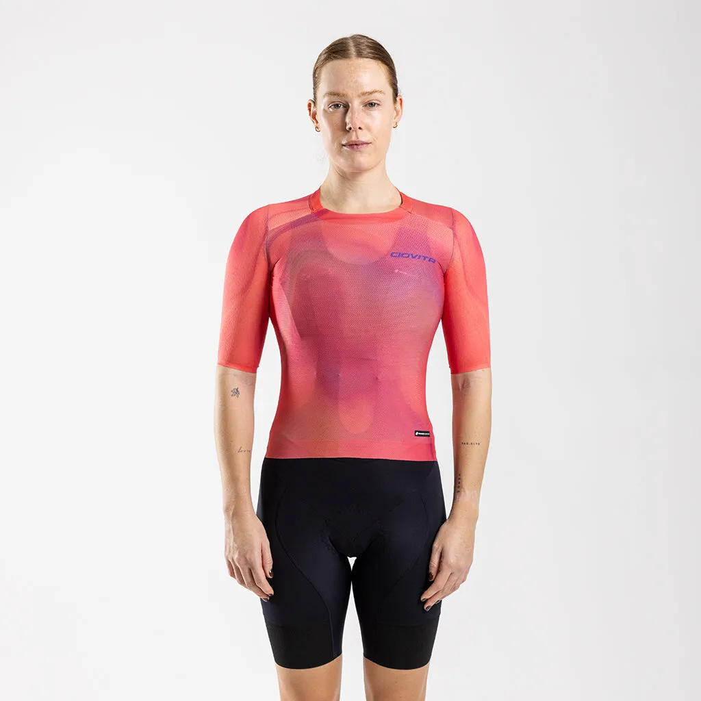 Women's Aeolis Zipperless Pro Fit Jersey (Coral Swirl)