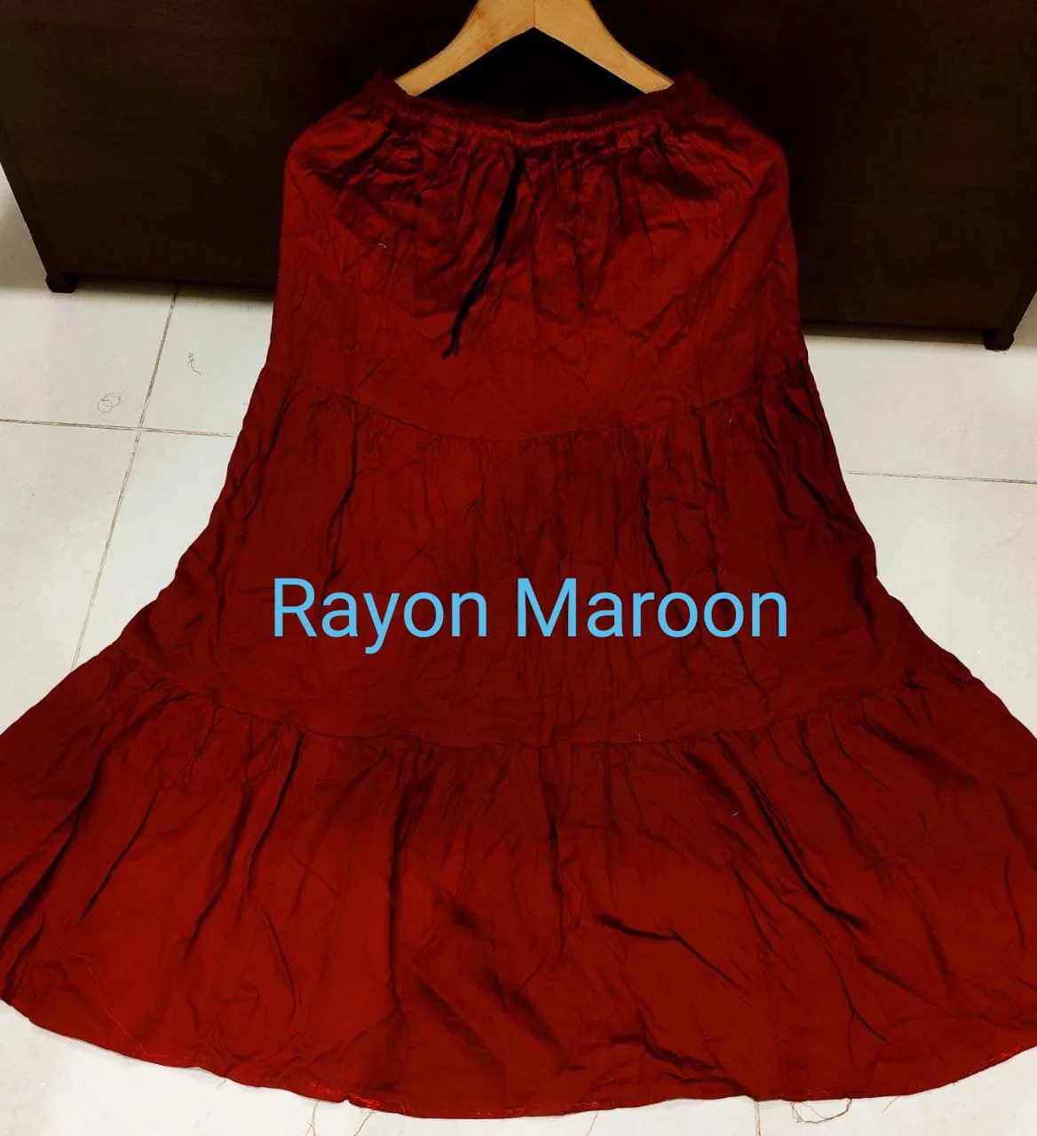 Women's Rayon/Cotton Plain Ethnic Skirt-SHBW1089