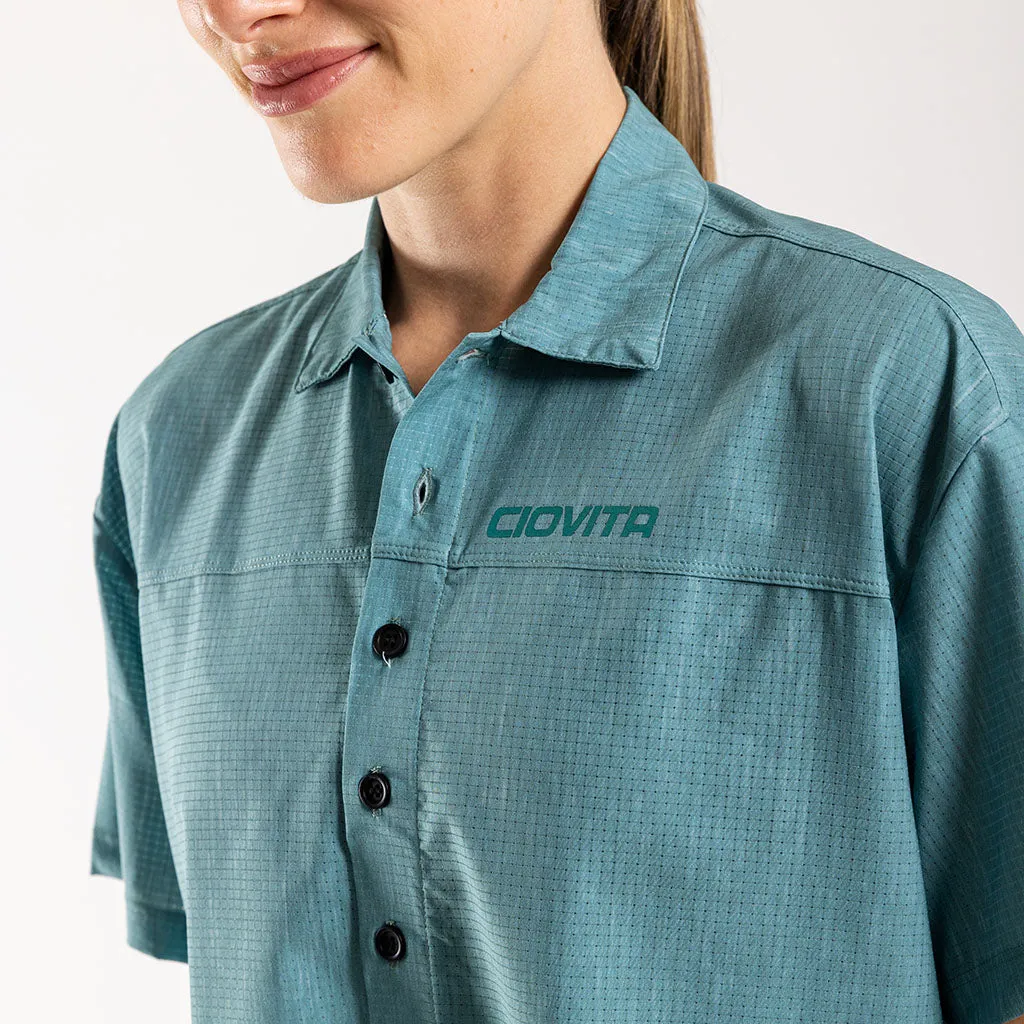 Women's Short Sleeve Adventure Shirt (Turquoise Melange)