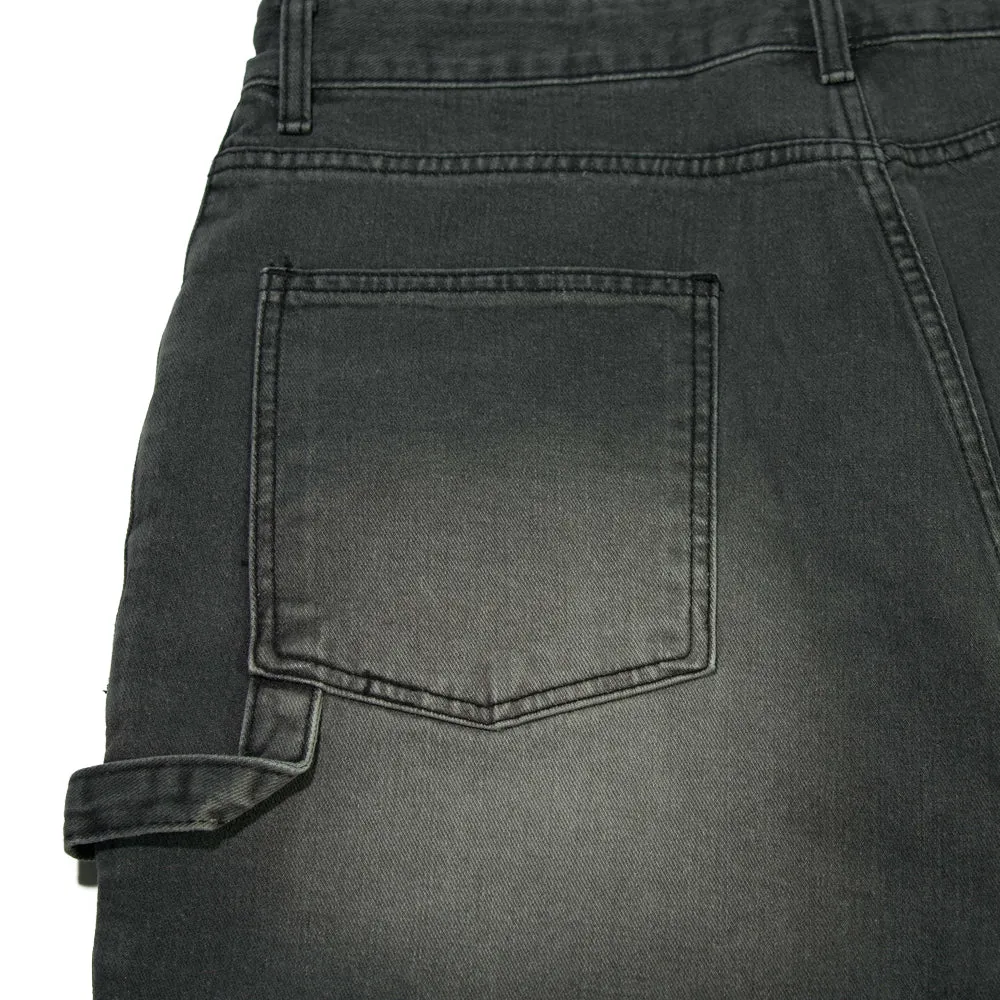 WORK LOOSEFIT DENIM SHORT PANTS BLACK