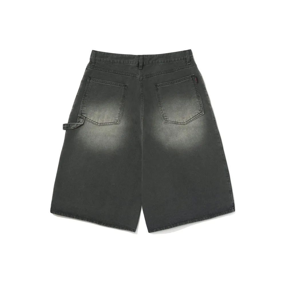 WORK LOOSEFIT DENIM SHORT PANTS BLACK