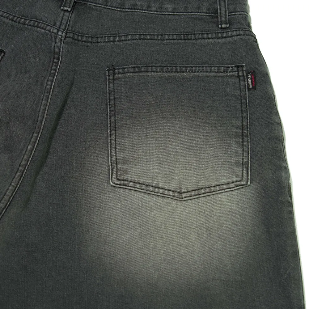 WORK LOOSEFIT DENIM SHORT PANTS BLACK