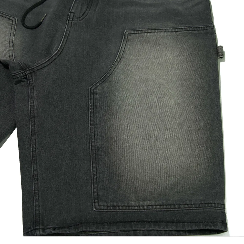 WORK LOOSEFIT DENIM SHORT PANTS BLACK