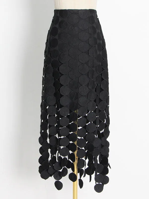 xakxx Urban Irregularity Tasseled Embroidered  Skirts