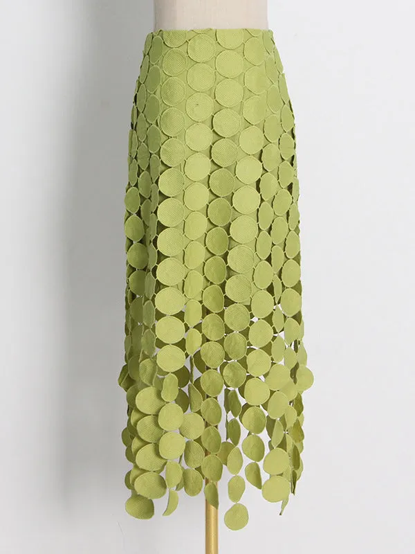 xakxx Urban Irregularity Tasseled Embroidered  Skirts