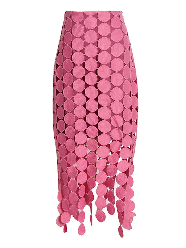 xakxx Urban Irregularity Tasseled Embroidered  Skirts