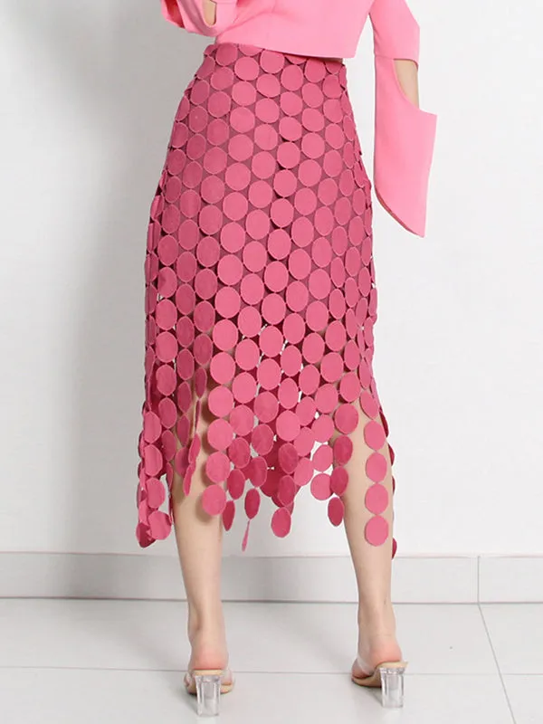 xakxx Urban Irregularity Tasseled Embroidered  Skirts
